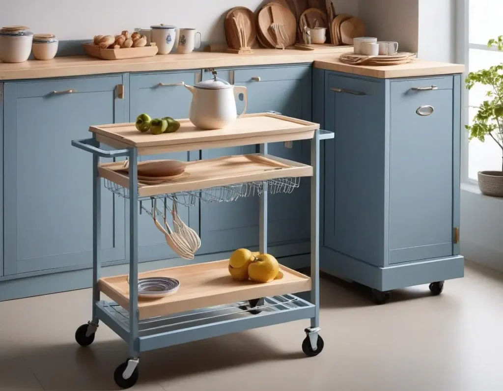 Carrello da cucina abbinato allo stile della cucina