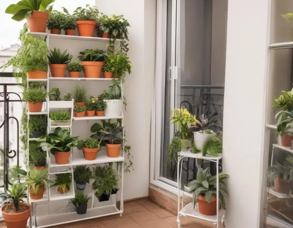Soluzioni verticali per organizzare piante su balcone piccolo