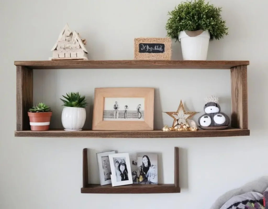 Mensole fai da te e decorazioni artigianali per personalizzare il soggiorno