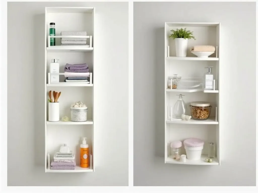 Organizer verticali e idee salvaspazio per bagni piccoli