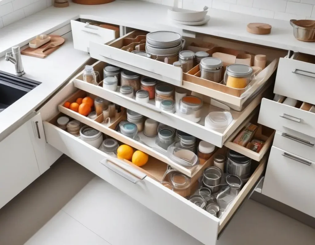 Ripiani e divisori per ottimizzare lo spazio nei pensili della cucina