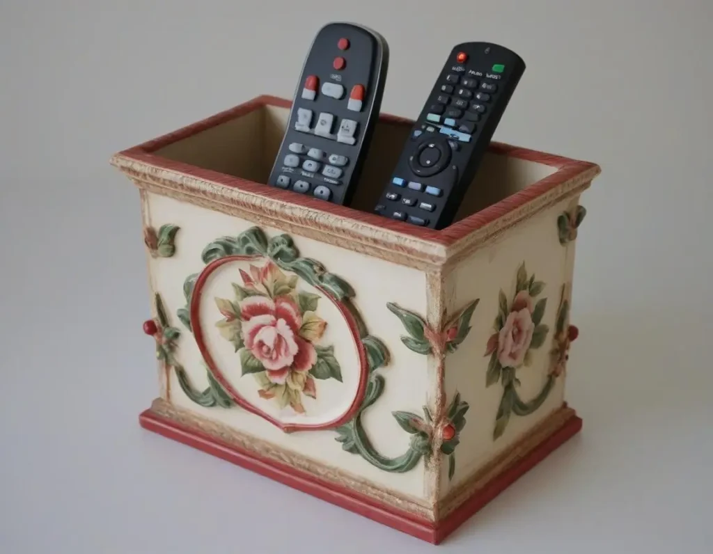 Contenitore decorativo per telecomandi